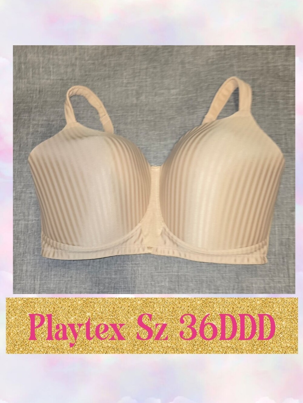 Playtex Nude Bra Sz 36DDD